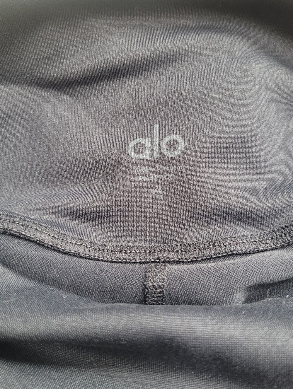 Alo Yoga Goddess Leggings Black Gray Ribbed Leg Warmer Colorblock Size XS - Picture 5 of 6